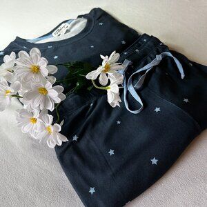 Women's P.J. Salvage 2 pc Pajamas Navy with light blue stars Size xxl NWT